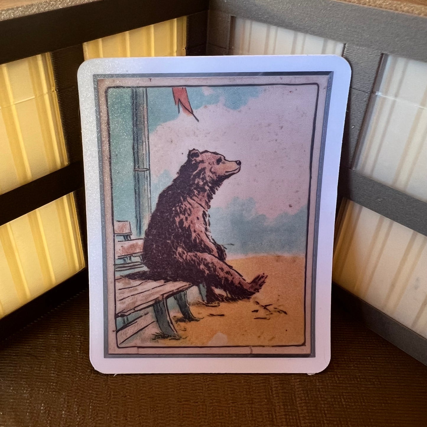 Lazy bear at the ball park